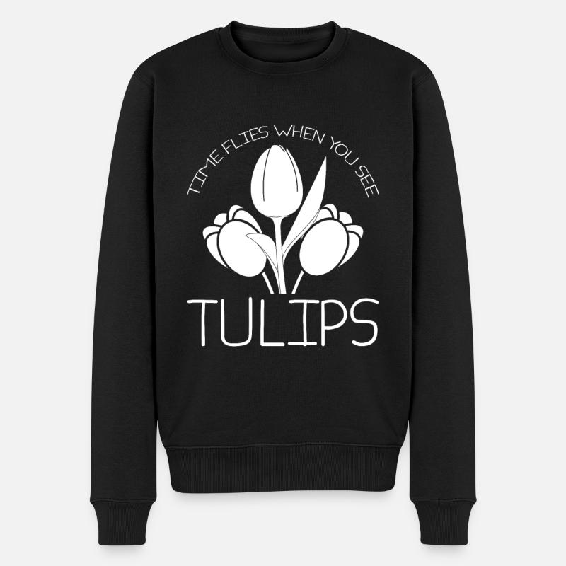 Tulipes Tulipes - Pull Premium bio Homme - noir