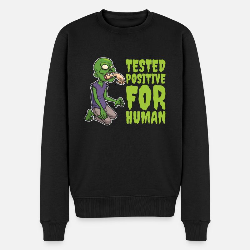 Zombie Halloween Cool - Männer Premium Bio Pullover - Schwarz