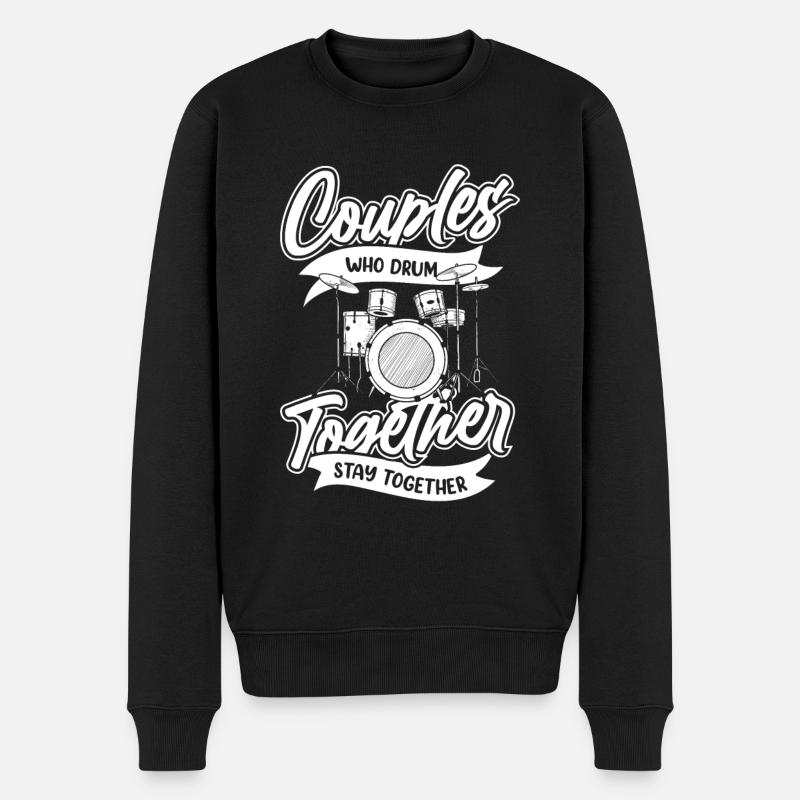 Batterie Batteur Batteur Couple - Pull Premium bio Homme - noir