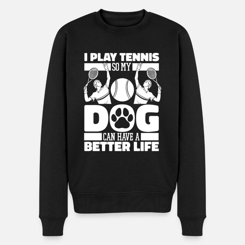 Chien de tennis - Pull Premium bio Homme - noir