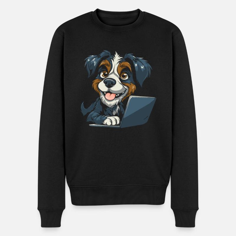 Web Entwickler Webdeveloper Niedlich - Männer Premium Bio Pullover - Schwarz