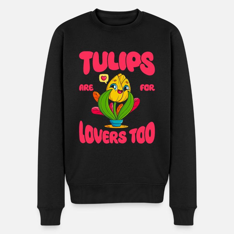 Tulipes mignonnes - Pull Premium bio Homme - noir