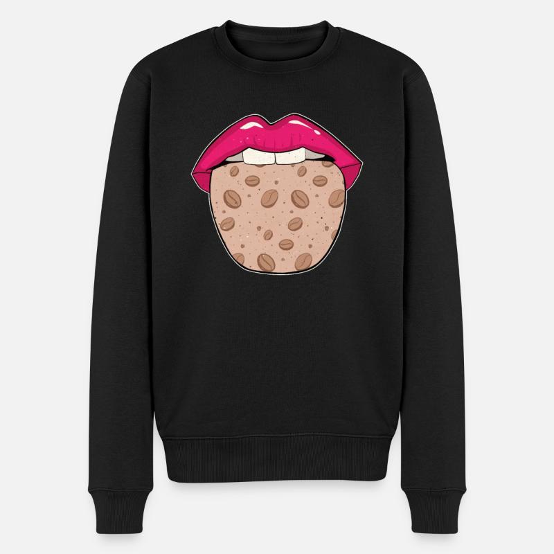 Kaffee Cafe - Männer Premium Bio Pullover - Schwarz