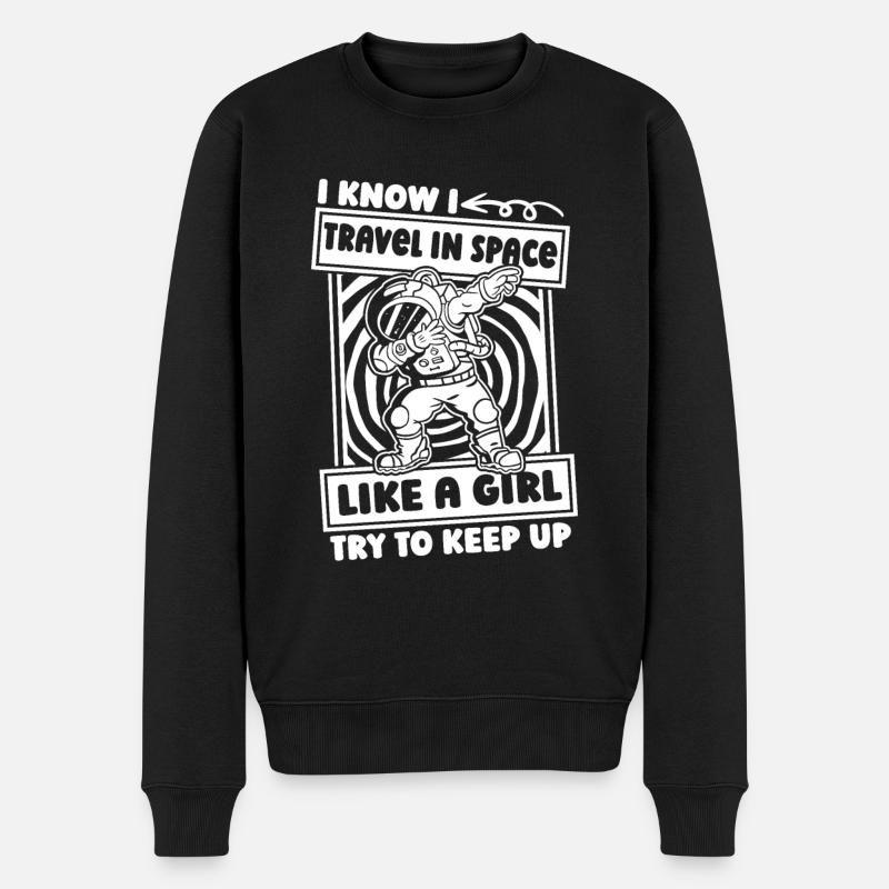 Astronaut Raumfahrer Kosmonaut - Männer Premium Bio Pullover - Schwarz
