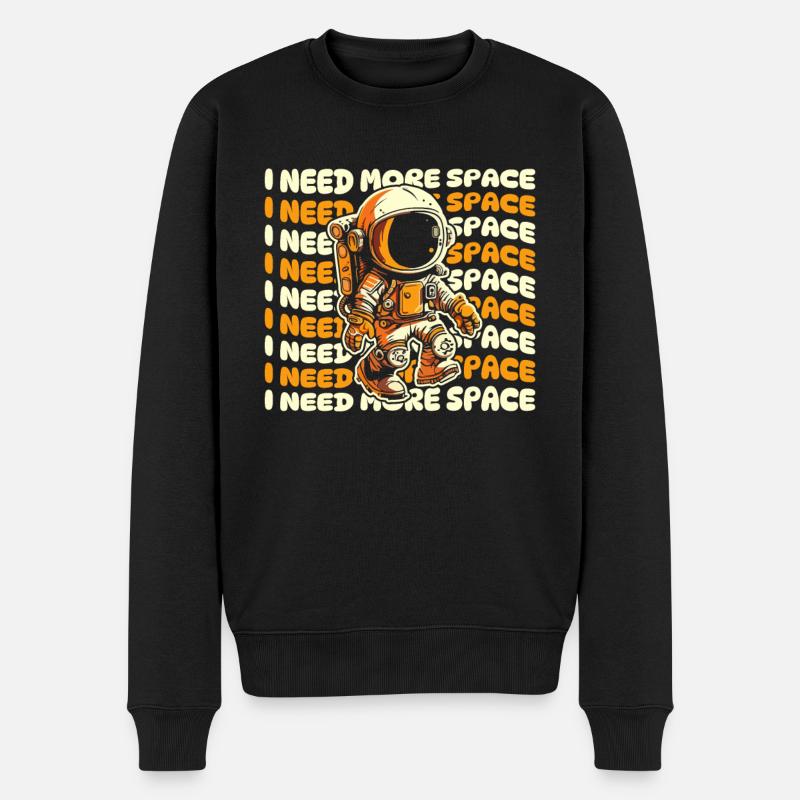 Astronaut Raumfahrer Kosmonaut Witzig - Männer Premium Bio Pullover - Schwarz