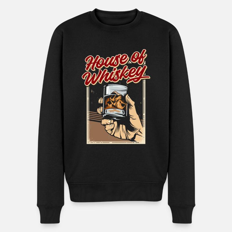Whisky Whiskey Cool - Pull Premium bio Homme - noir