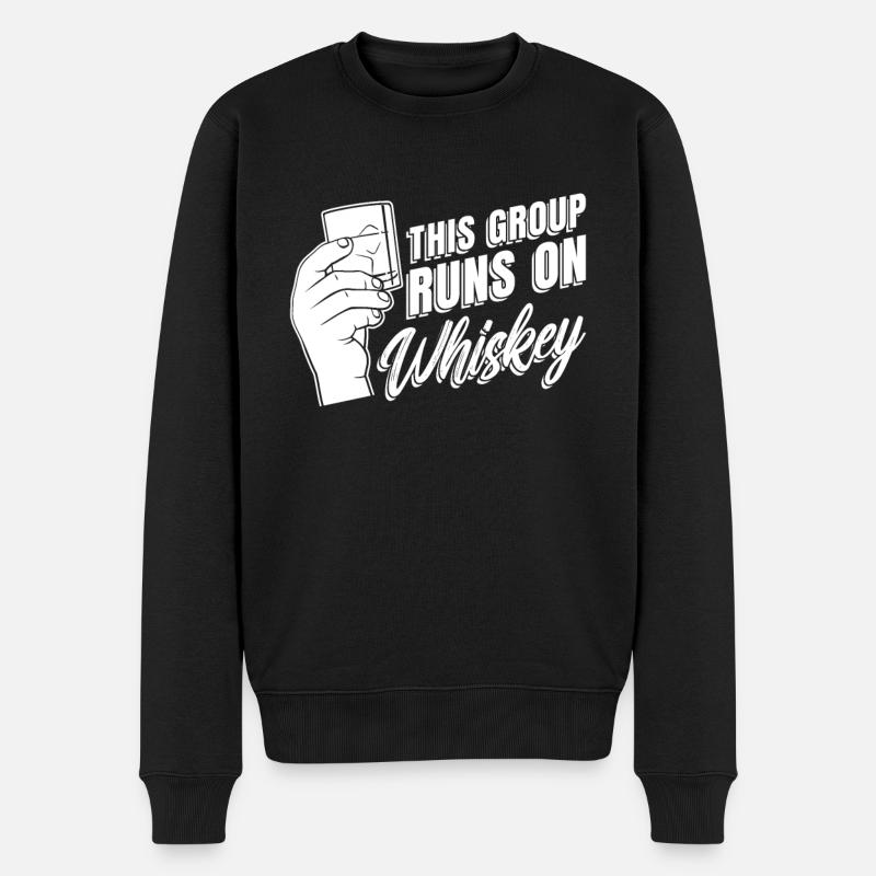 Whisky Whiskey - Männer Premium Bio Pullover - Schwarz
