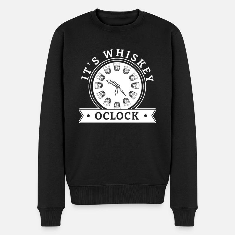 Whisky Whiskey - Männer Premium Bio Pullover - Schwarz