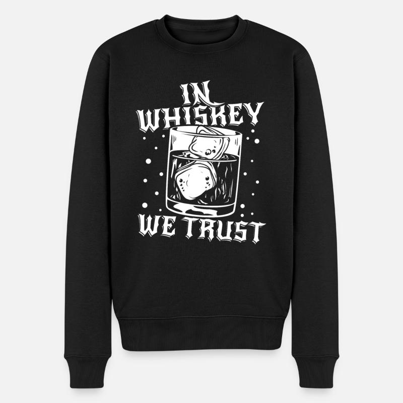 Whisky Whiskey - Männer Premium Bio Pullover - Schwarz