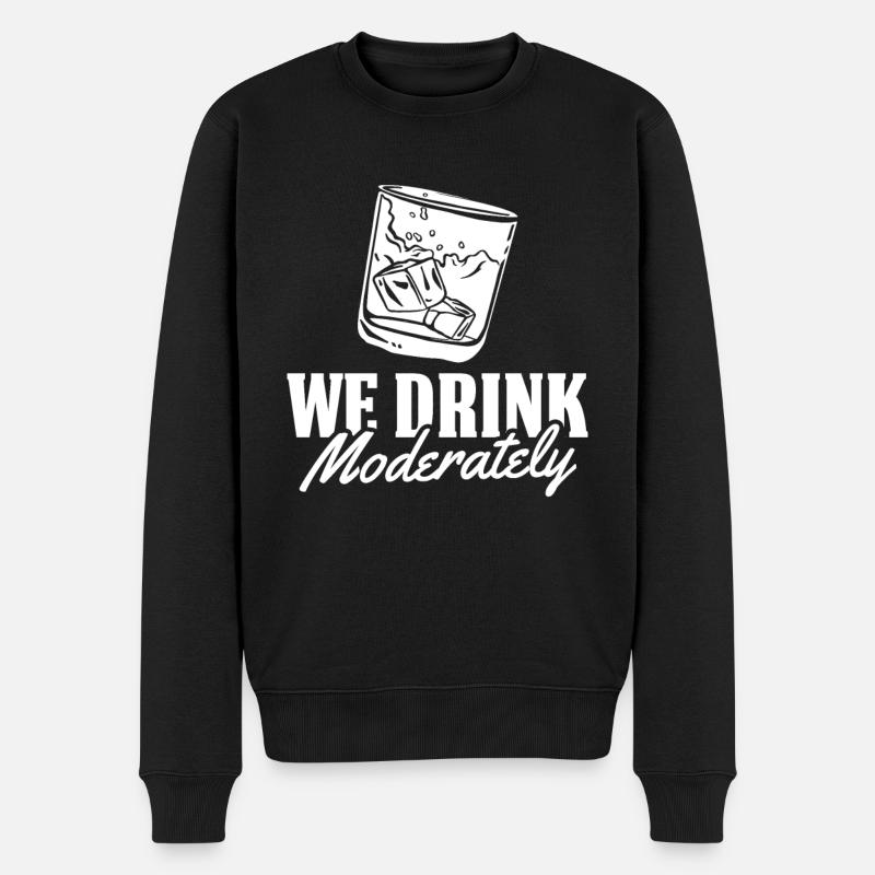 Whisky Whiskey - Männer Premium Bio Pullover - Schwarz