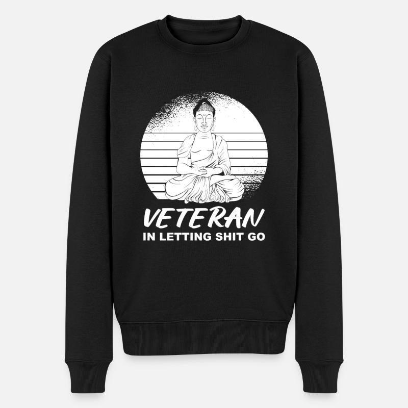 Vétéran bouddhiste Bouddha - Pull Premium bio Homme - noir