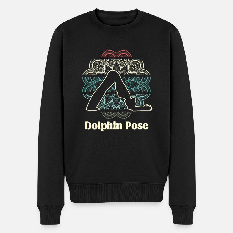 Yoga Dauphin - Pull Premium bio Homme - noir
