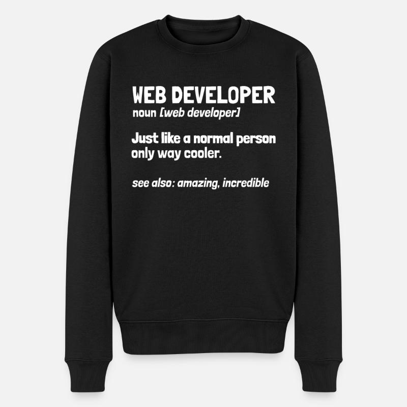 Développeur Web Développeur Web - Pull Premium bio Homme - noir