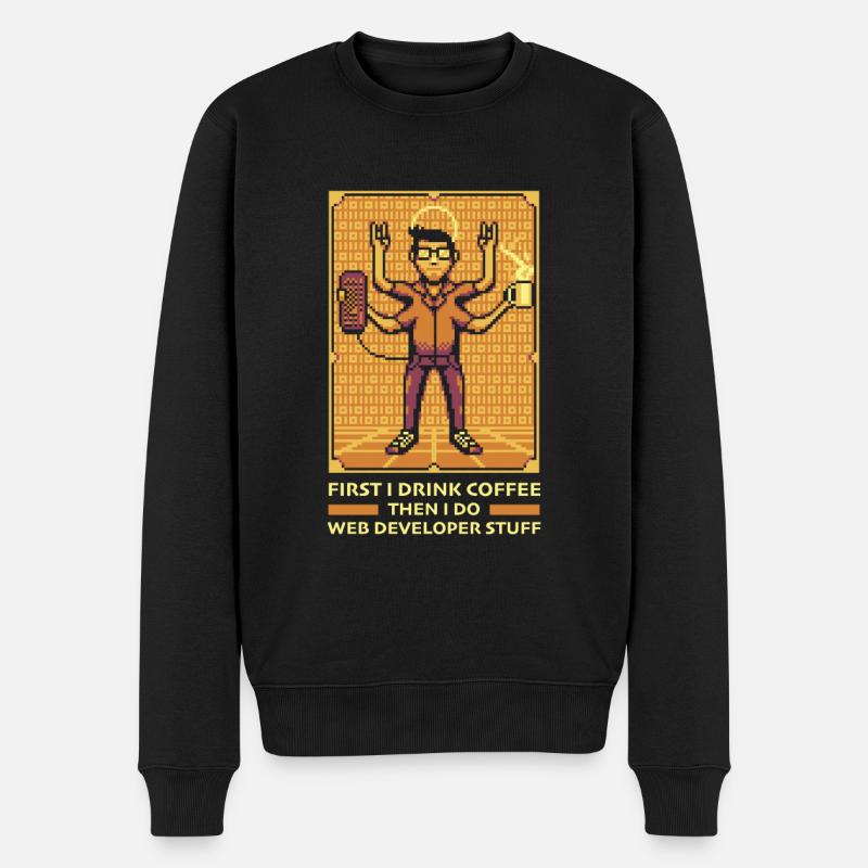 Web Developer Web Developer Coffee - Maglione ecologico premium da uomo - nero