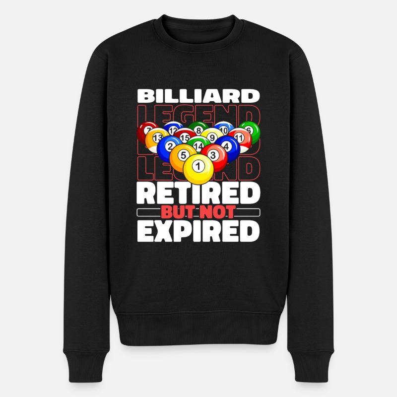 Billard Im Ruhestand - Männer Premium Bio Pullover - Schwarz