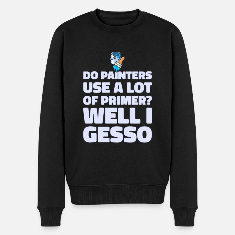 Peintre Vernisseur drôle - Pull Premium bio Homme - noir