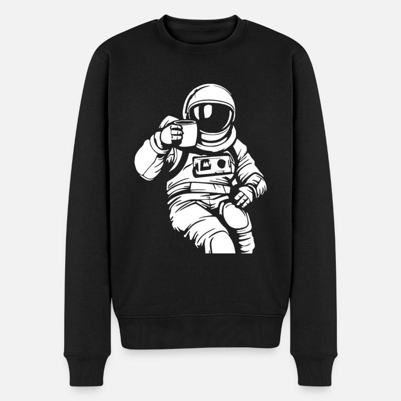 Kaffee Cafe - Männer Premium Bio Pullover - Schwarz