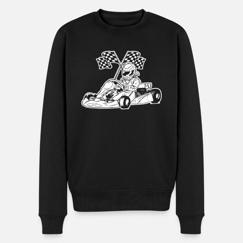 Faire du karting, karting, karting - Pull Premium bio Homme - noir