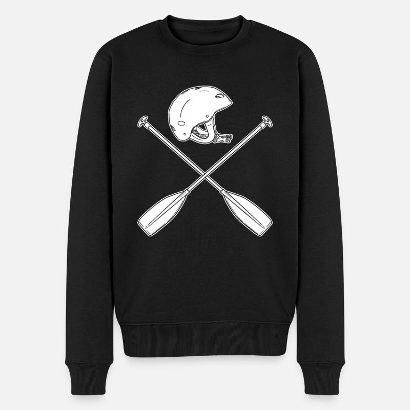 Rafting - Männer Premium Bio Pullover - Schwarz