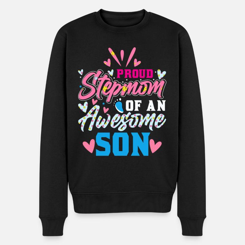 Stiefmutter - Männer Premium Bio Pullover - Schwarz