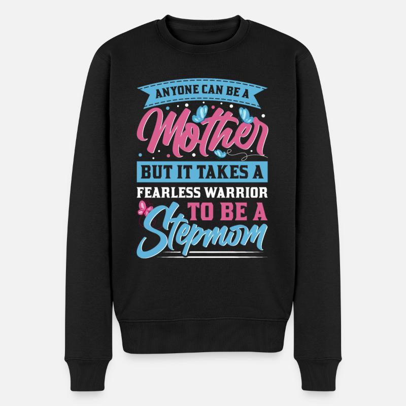 Stiefmutter - Männer Premium Bio Pullover - Schwarz