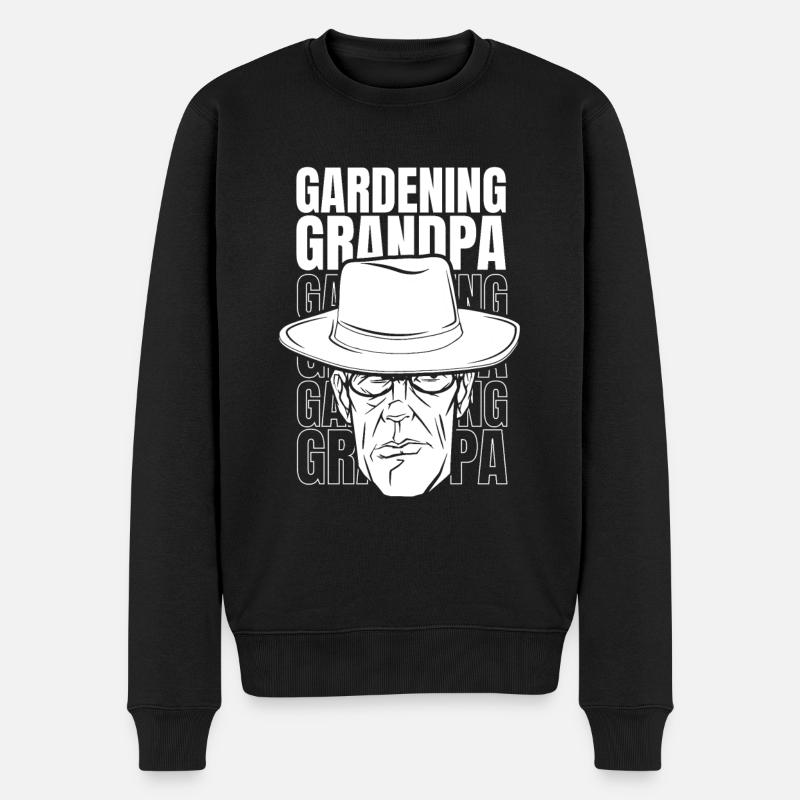 Hobbygärtner Garten Garten Opa - Männer Premium Bio Pullover - Schwarz