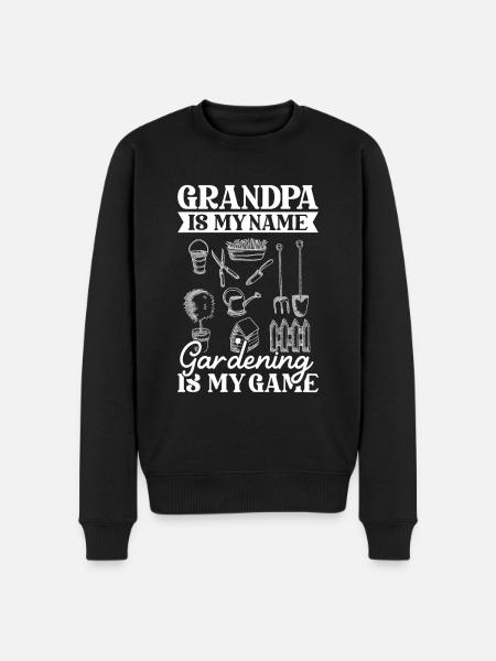 Hobbygärtner Garten Garten Opa - Männer Premium Bio Pullover - Schwarz