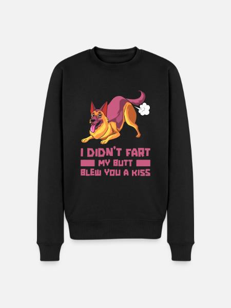 Schäferhund Witzig - Männer Premium Bio Pullover - Schwarz