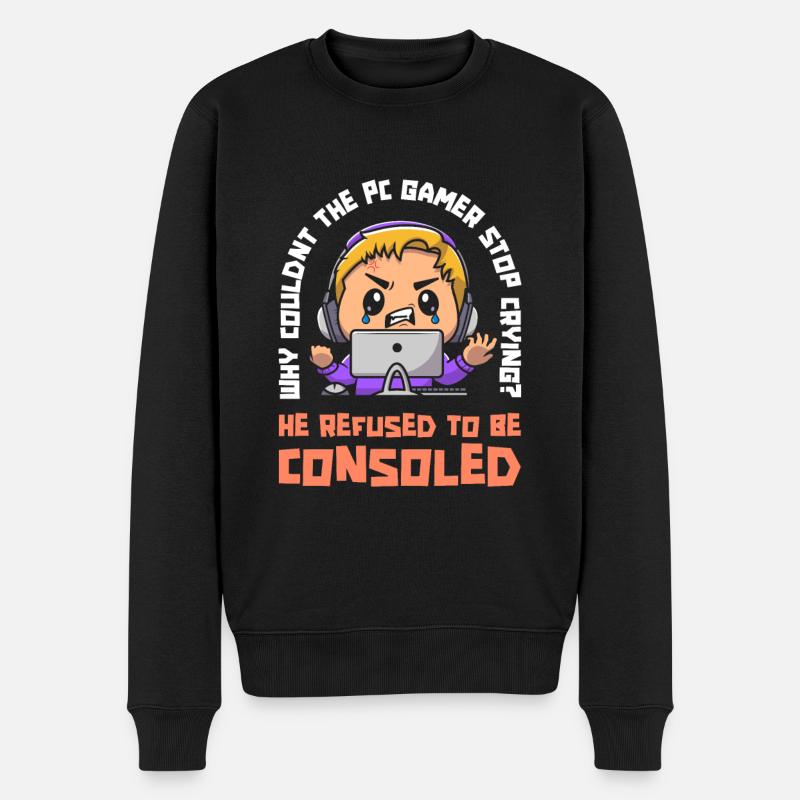 Gamer Gaming Lustig - Männer Premium Bio Pullover - Schwarz
