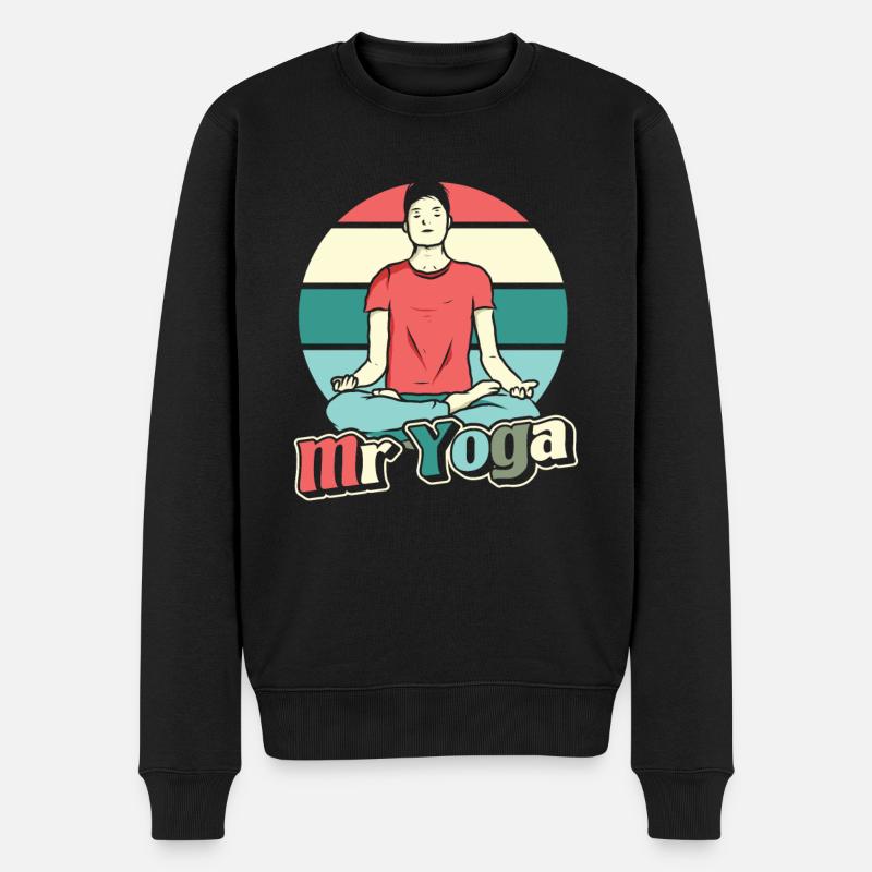 Yoga Cool - Pull Premium bio Homme - noir