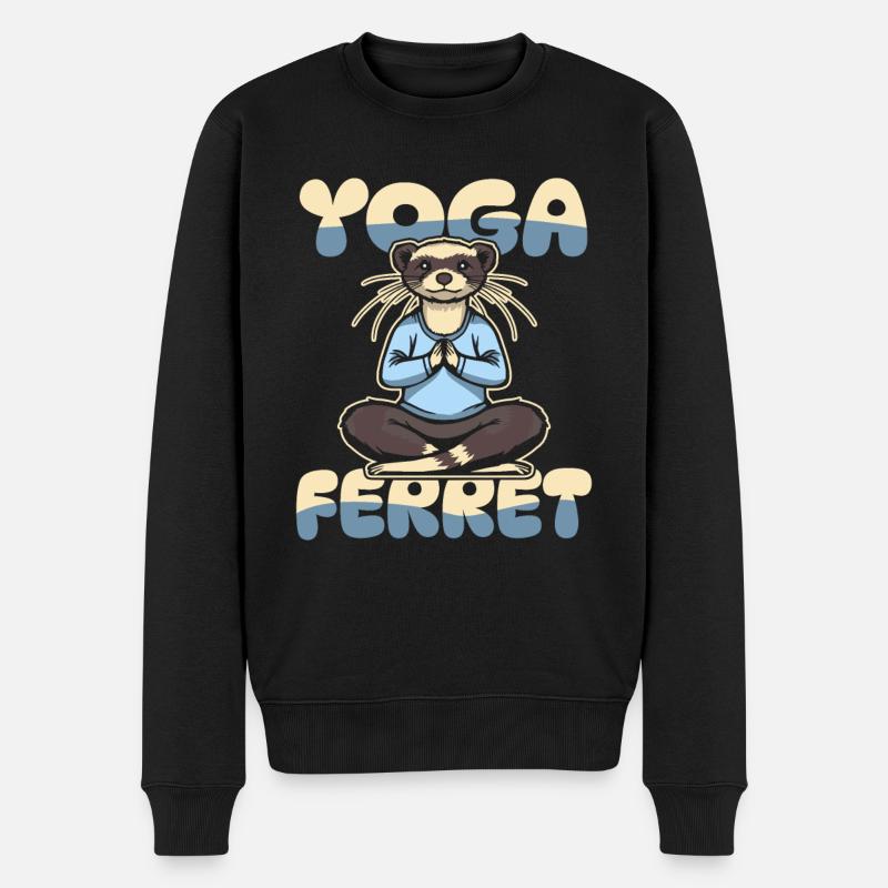 Putois furet mignon - Pull Premium bio Homme - noir