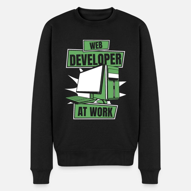 Développeur Web Webdeveloper Cool - Pull Premium bio Homme - noir