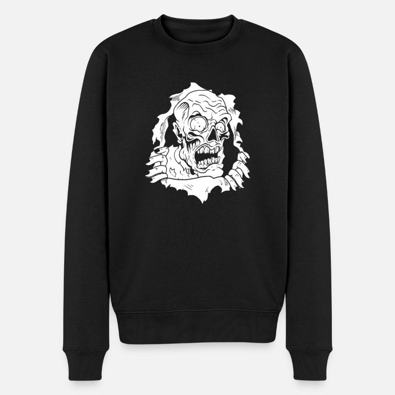 Zombie Halloween - Männer Premium Bio Pullover - Schwarz