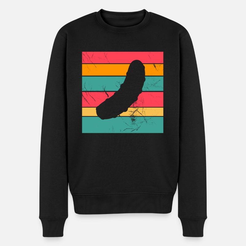 Gurke Gewürzgurke Retro Geschenk - Männer Premium Bio Pullover - Schwarz