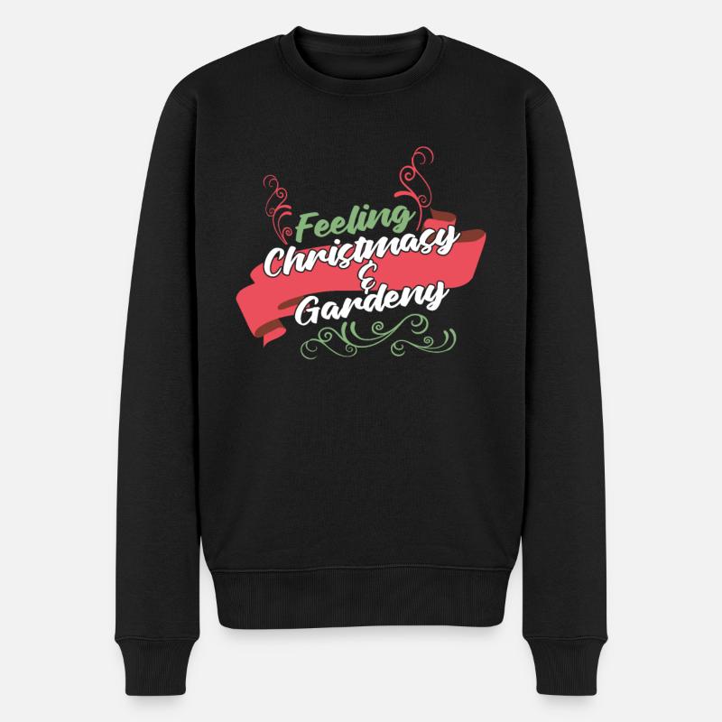 Hobbygärtner Garten Weihnachtlich - Männer Premium Bio Pullover - Schwarz