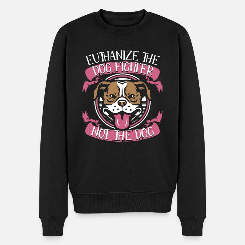 Pitbull Pitbull Verbot - Männer Premium Bio Pullover - Schwarz
