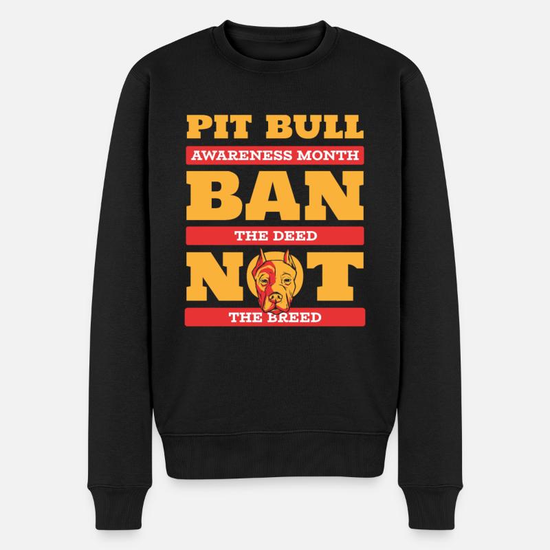 Pitbull Awareness Pitbull Interdiction - Pull Premium bio Homme - noir
