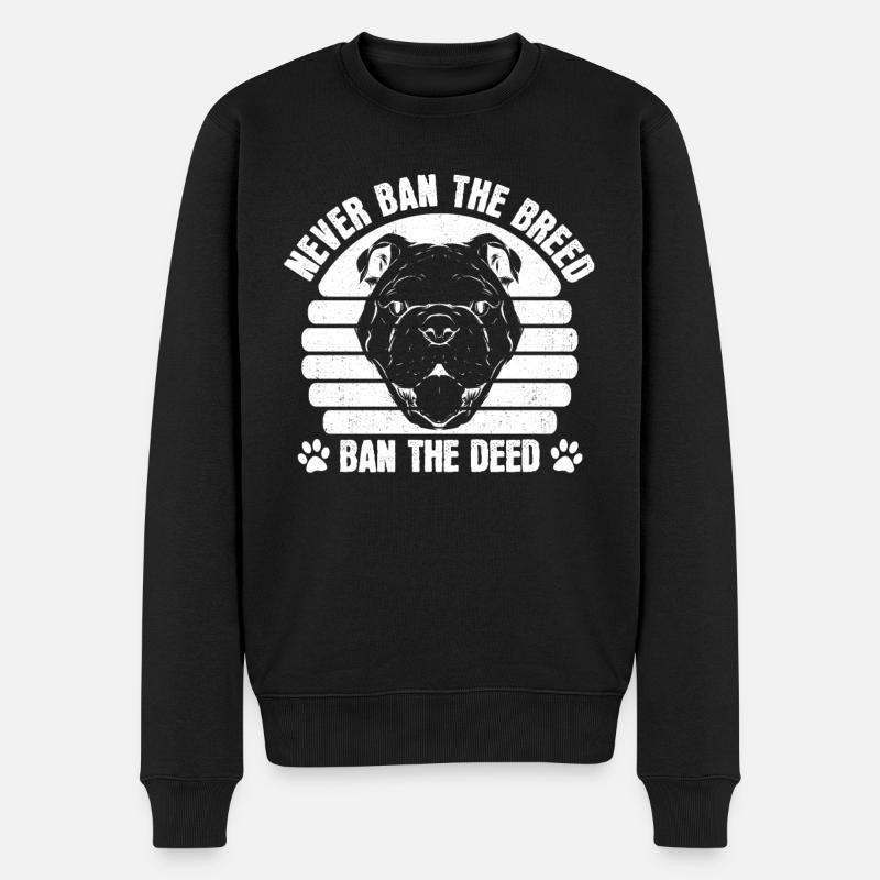 Pitbull Love Pitbull Ban - Pull Premium bio Homme - noir