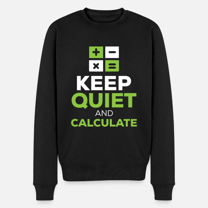 Physik Phyiker Taschenrechner Quantenphysik - Männer Premium Bio Pullover - Schwarz