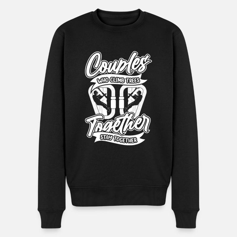 Baumpfleger Baumkletterer Arborist - Männer Premium Bio Pullover - Schwarz