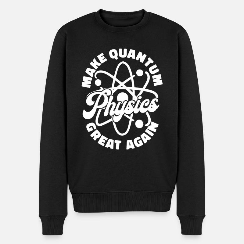 Physik Phyiker Quantenphysik - Männer Premium Bio Pullover - Schwarz