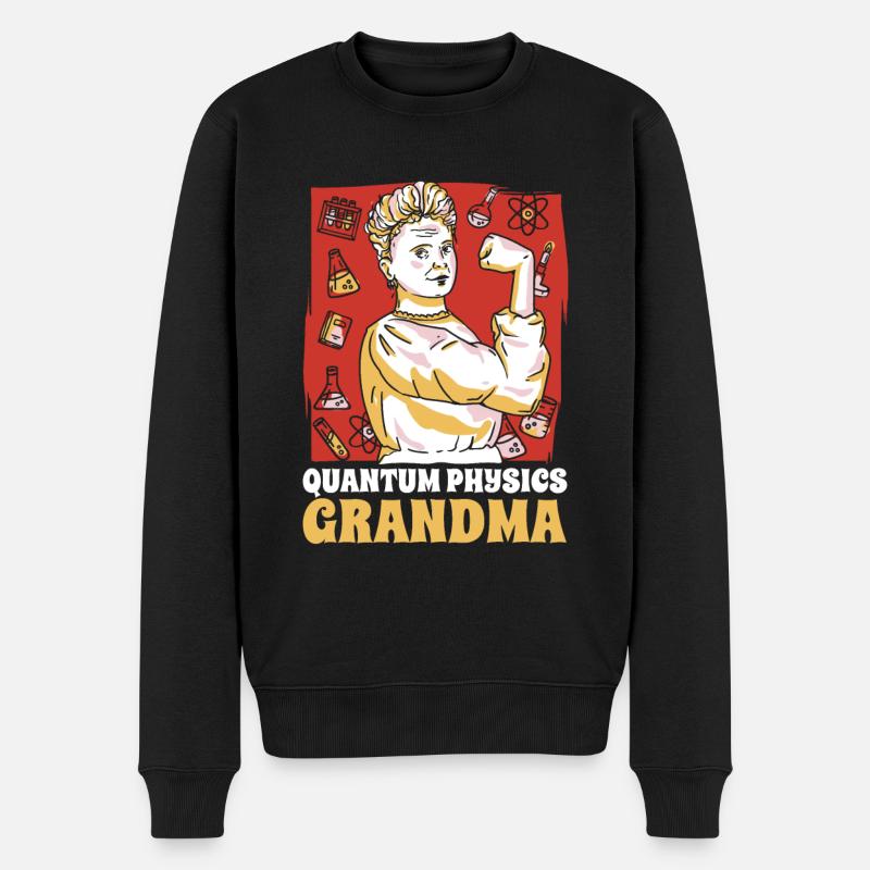 Physique Phyker Grand-mère Physique quantique - Pull Premium bio Homme - noir