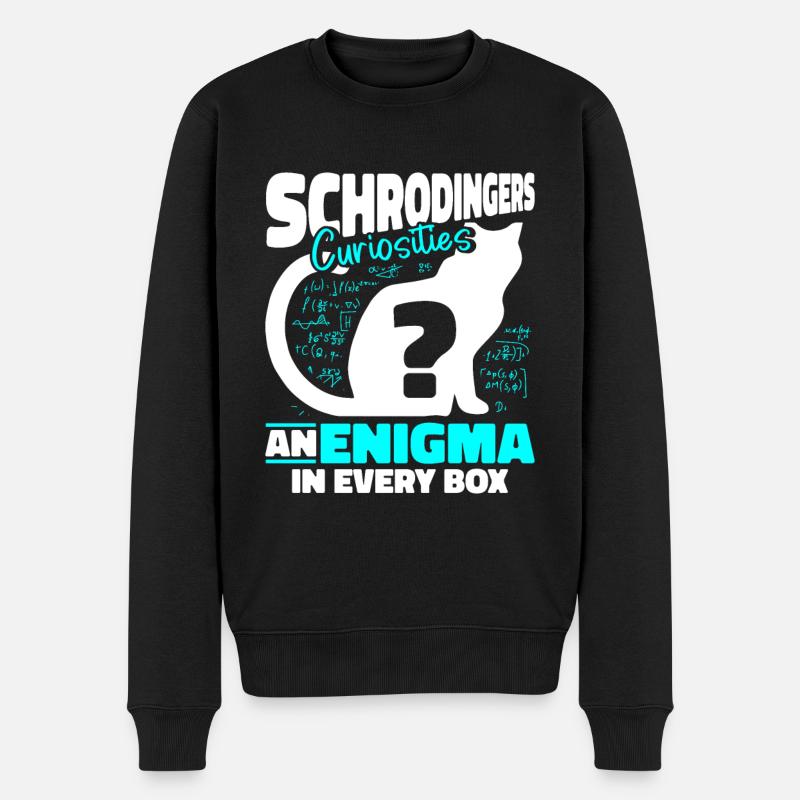 Physik Phyiker Schrödinger Quantenphysik - Männer Premium Bio Pullover - Schwarz