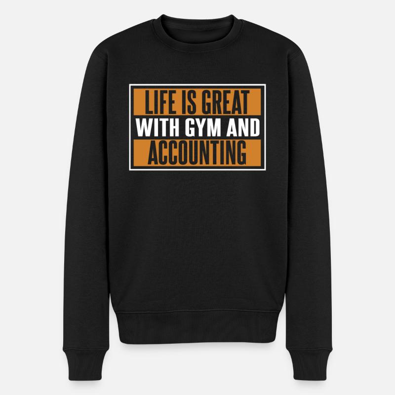 Buchhalter Steuerberater Fitnessstudio - Männer Premium Bio Pullover - Schwarz