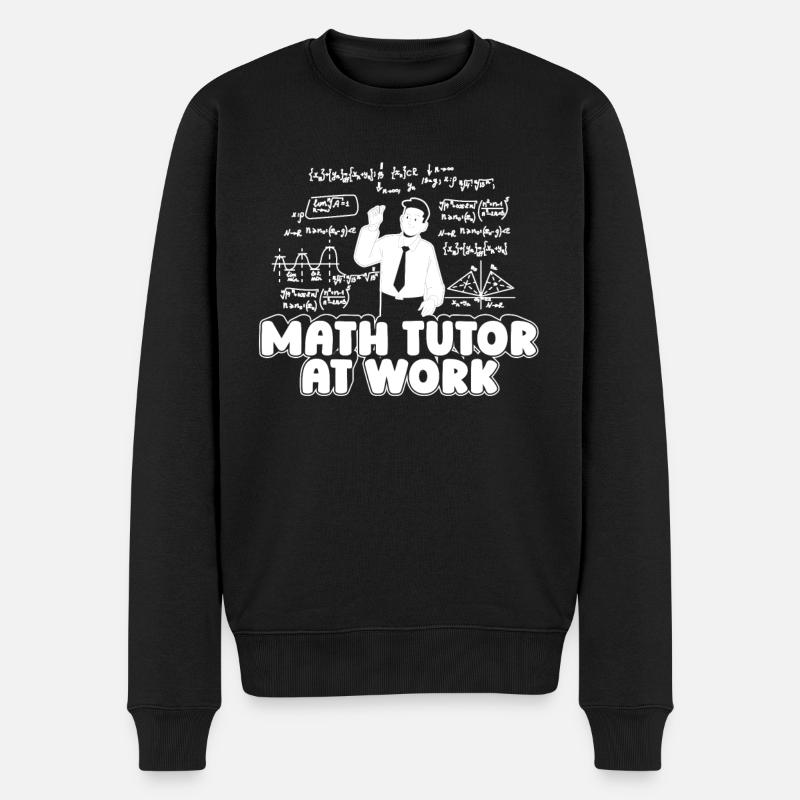 Mathelehrer Mathe Lehrer Lustig - Männer Premium Bio Pullover - Schwarz