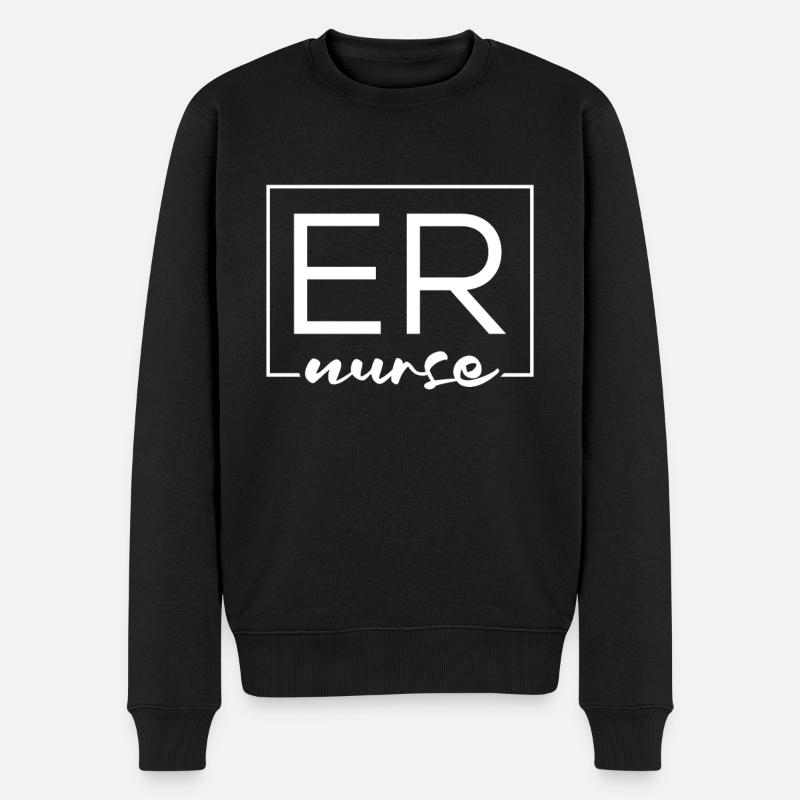 Krankenschwester Notfall Krankenschwester - Männer Premium Bio Pullover - Schwarz