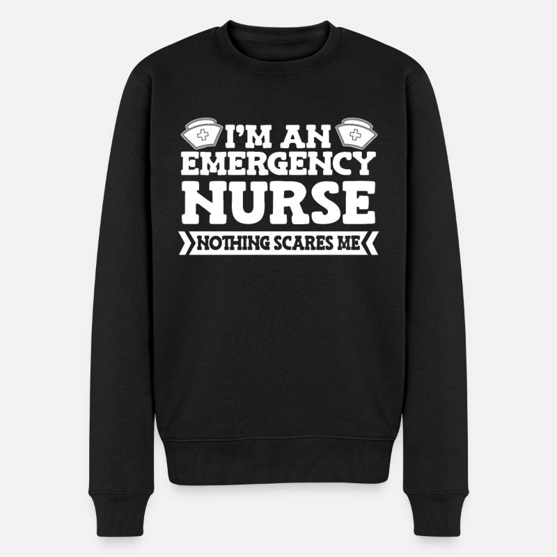 Krankenschwester Kornett - Männer Premium Bio Pullover - Schwarz