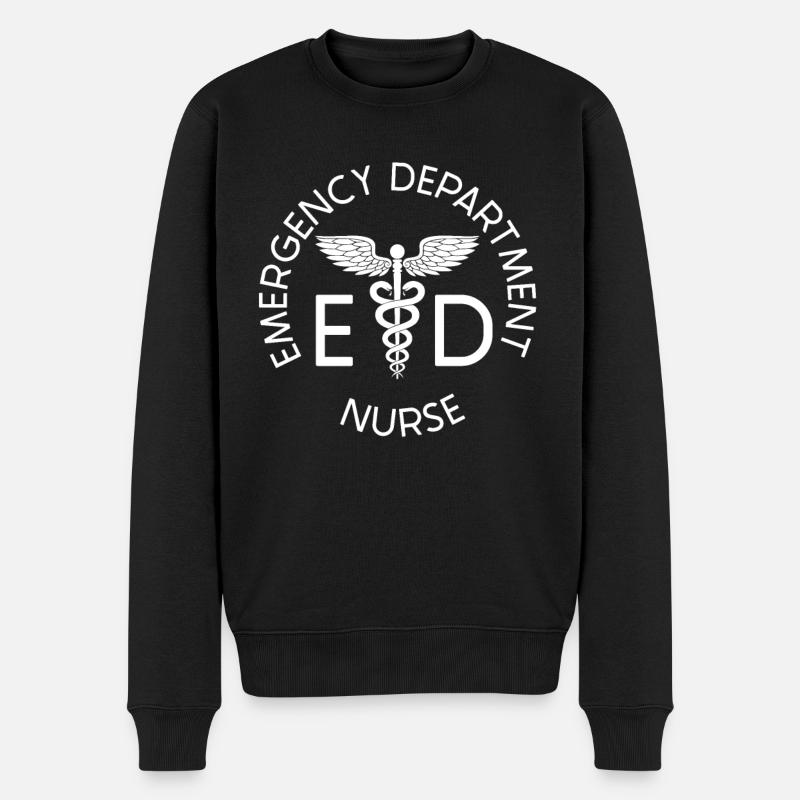 Infirmière Ed Infirmière d’urgence - Pull Premium bio Homme - noir