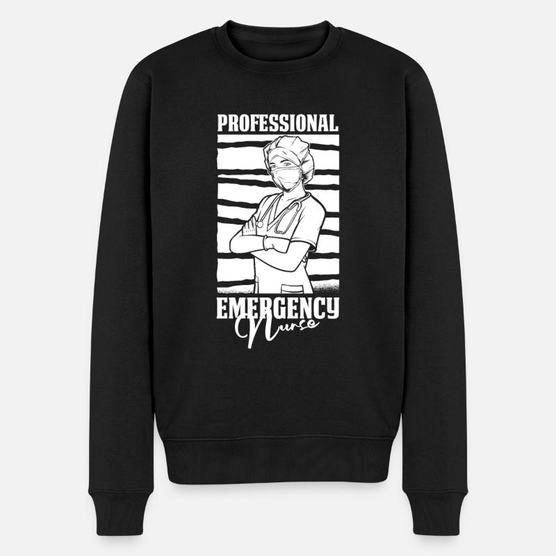 Krankenschwester Fachmann - Männer Premium Bio Pullover - Schwarz