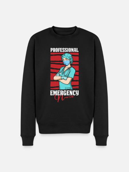 Nurse Professional - Men's Premium Organic Jumper - black